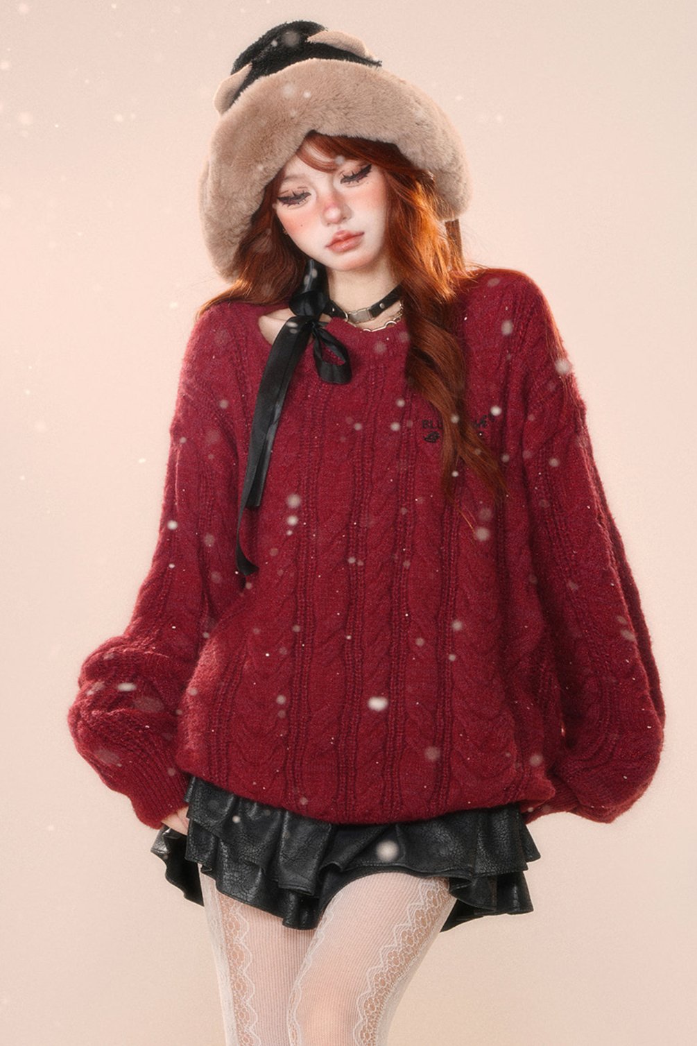 Raidy Style Red Twist Sweater