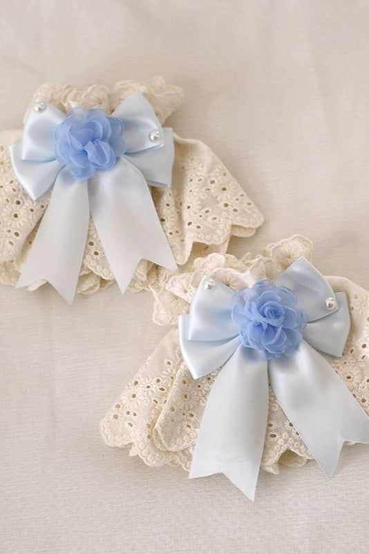 Ice Blue Frilled Lolita Accessories