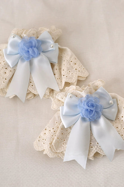 Ice Blue Frilled Lolita Accessories