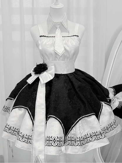 Dark Flame Princess Gothic Lolita Dress+Coat