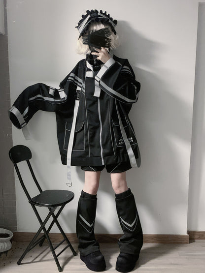 Charged Electronics】Original design: cyberpunk functional wind, sportswear, jacket, mine, couple, sub-reflective
