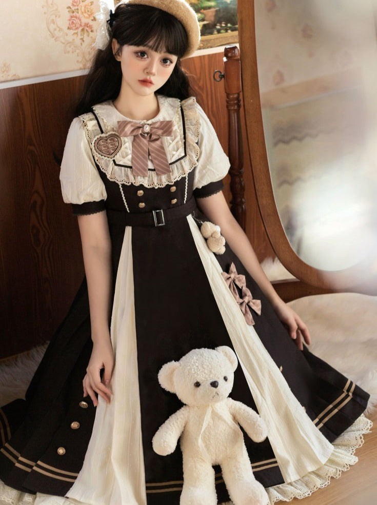 チョコレートガーリーレトロロリータワンピース – Belchic