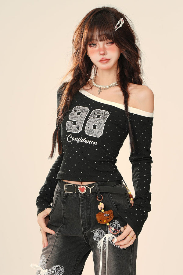 American Cool Polka Dot Slim Top