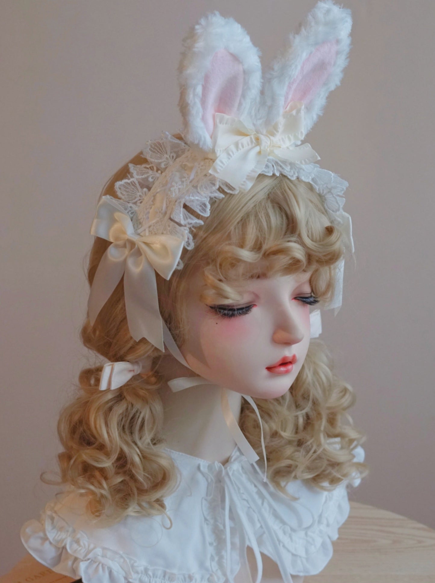 Ruffle Fur Rabbit Lolita Lace Hairband