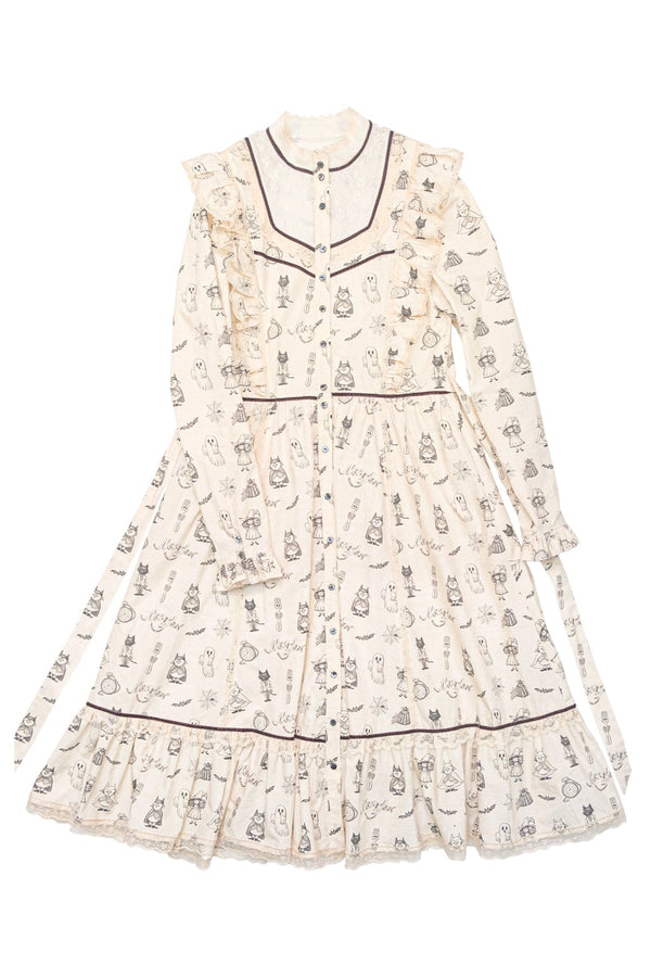 Dracula Vintage Sweet Print Dress