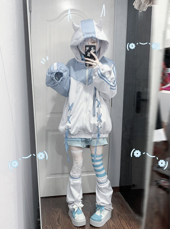 【👼Angel Neighborhood👼Aqua System Hooded Jacket + Leg Warmers [Reserved Item] (Japanese only)