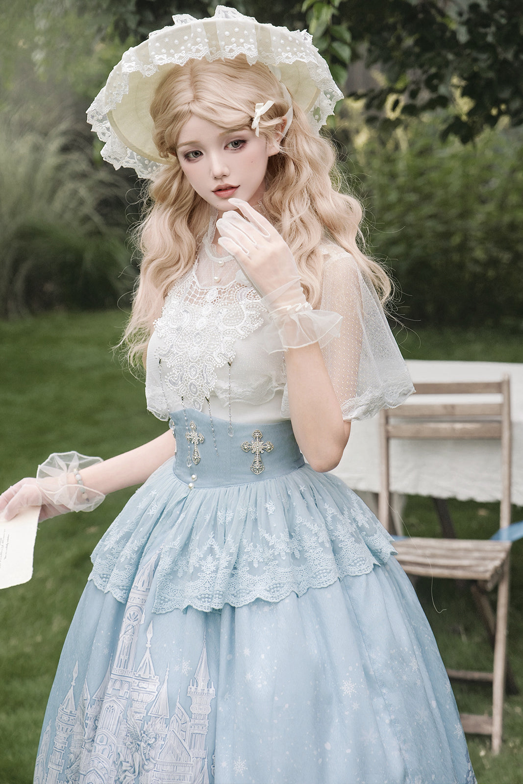 Elegant Princess Cape + Camisole + Skirt