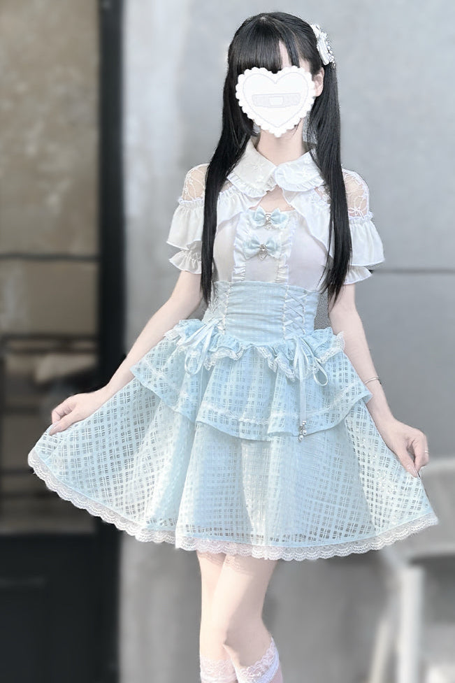 スイートピュアライトシャツ+フレアスカート