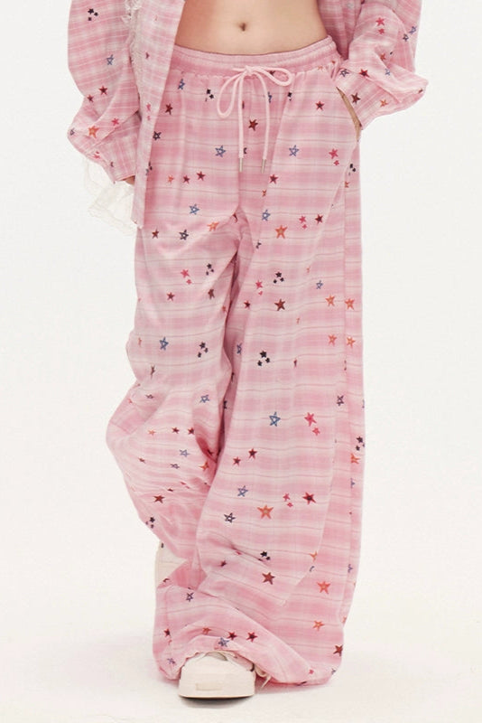 スタールーズシャツ+ルーズワイドパンツ