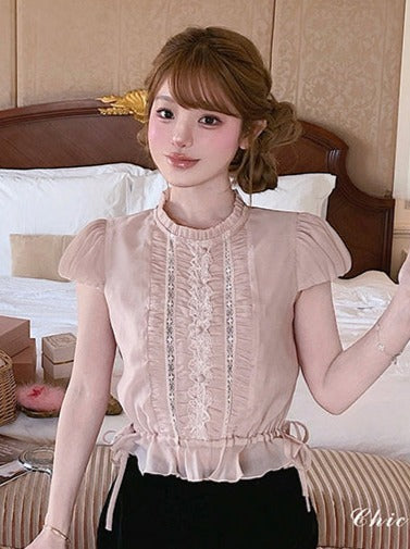 Sewing Puff Pleated Doll Top