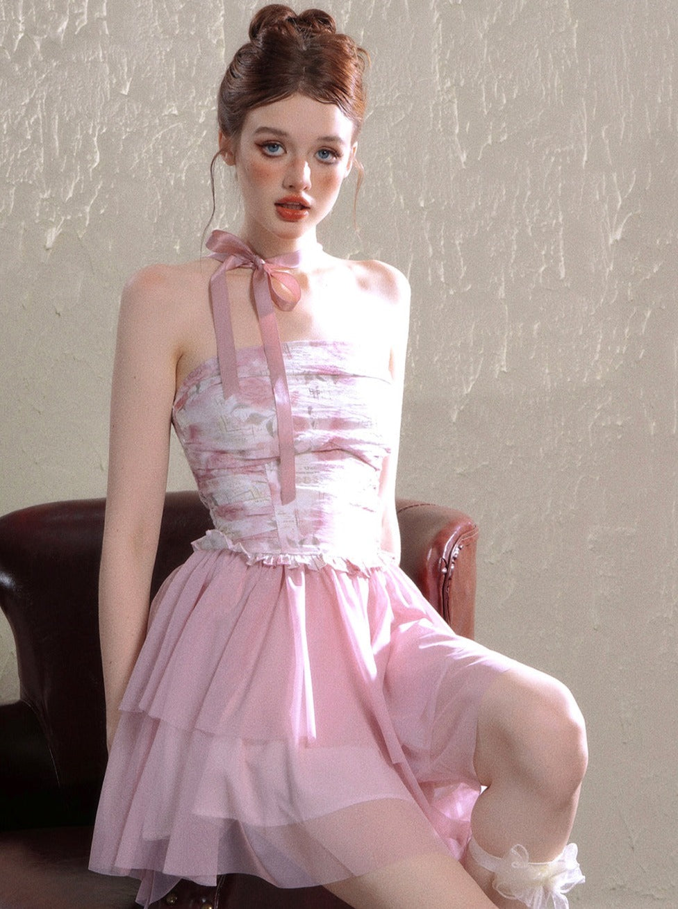 Betty Afternoon Tea Pink Tube Top Dress