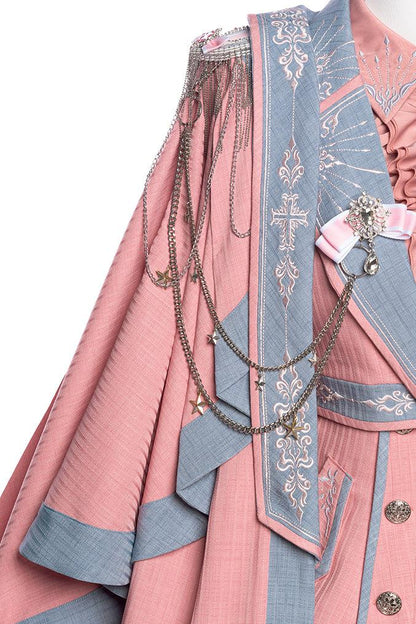 [Reserved product] Opera Shache Field Pink Blue College British Mant Dress Suit