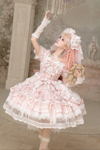 【2月26日予約締切】ラビングスノーピンクロリータロマンティックドレス＋フルセットA/B