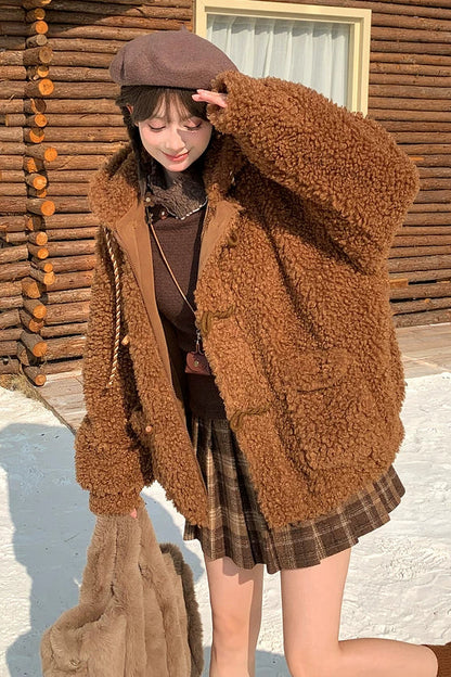 レトロフェアリーテイルフードフリースコート