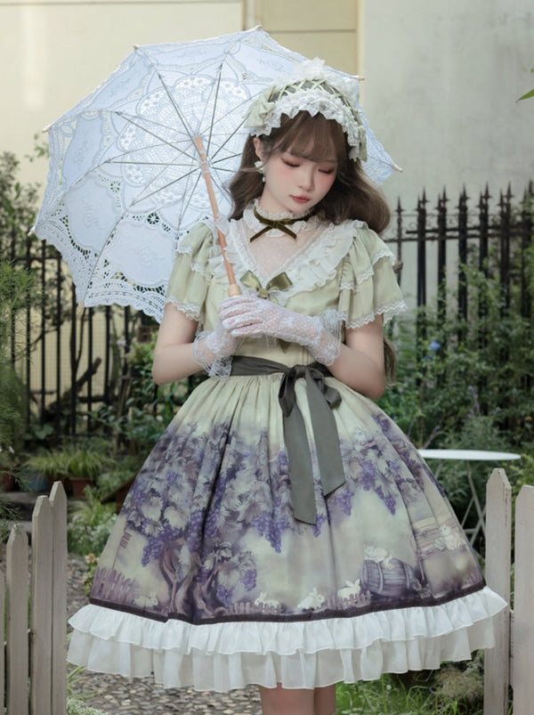 Retro Flower Vineyard Lolita Dress