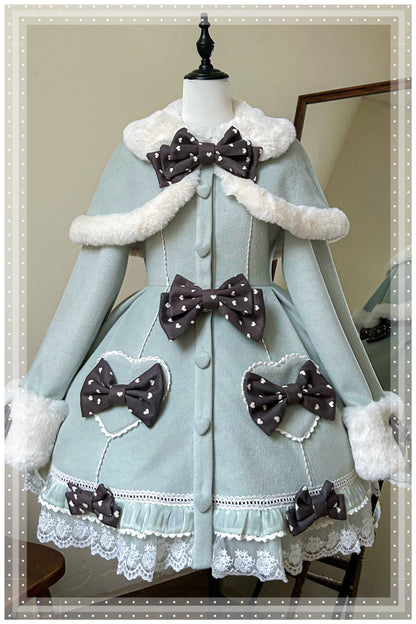 【予約商品】スイートアンドキュートファーケープリボンコート