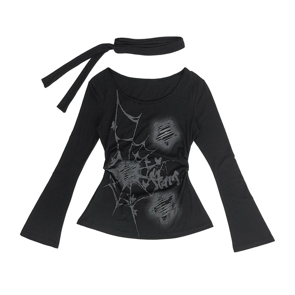 スリムスタイルダークトップス