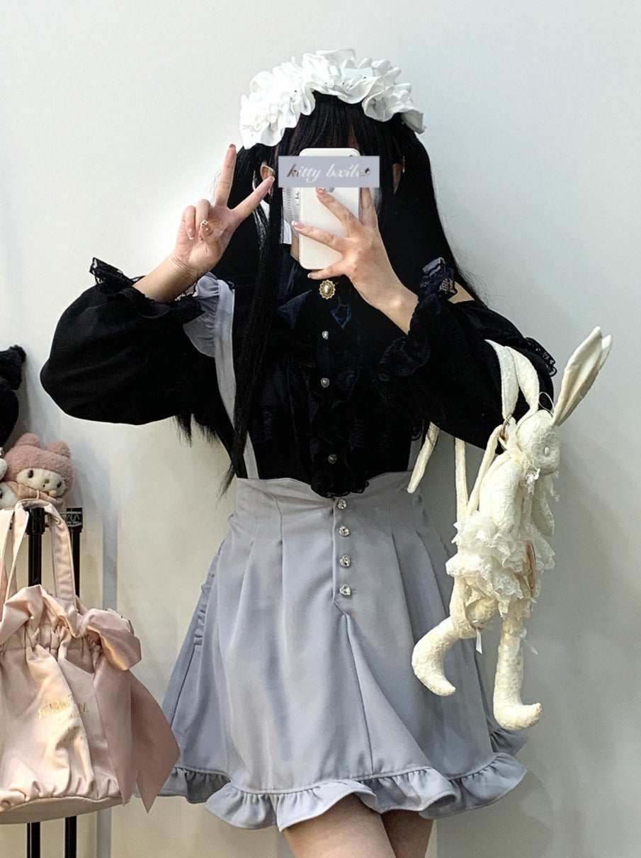 レースオフショルダーデザインリボンシャツ – Belchic