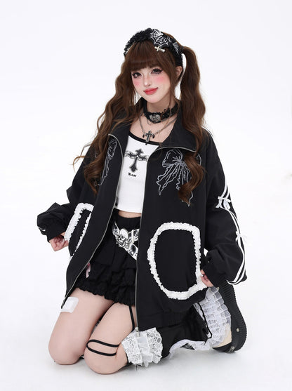 Heart Design Loose Over Jacket