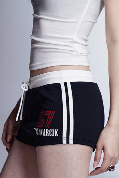 High Waist Retro Sporty Hot Pants