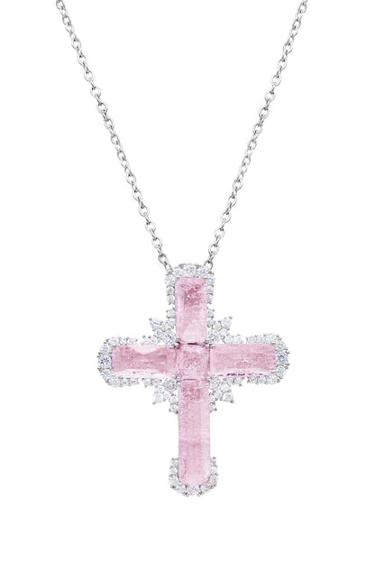 Cracked Cross Cute Necklace