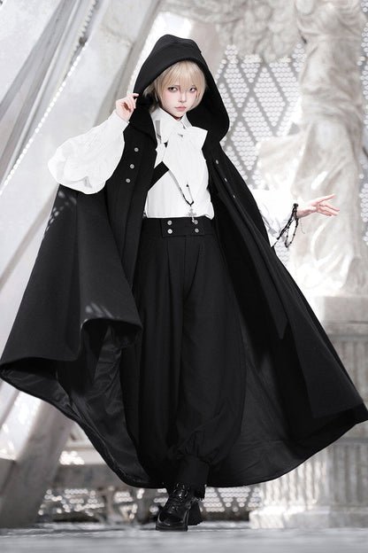 Elegant Oversized Cape Shirt and Trousers Set-Up