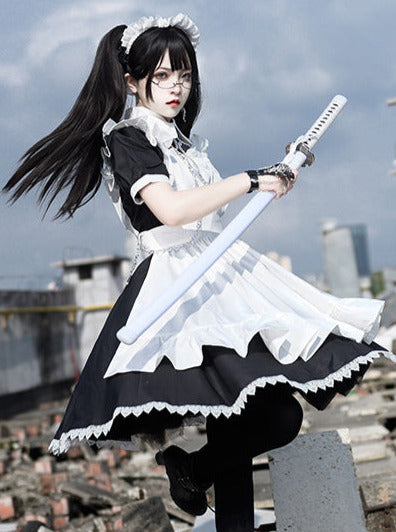 Cool Sweet Frill Maid Dress Setup