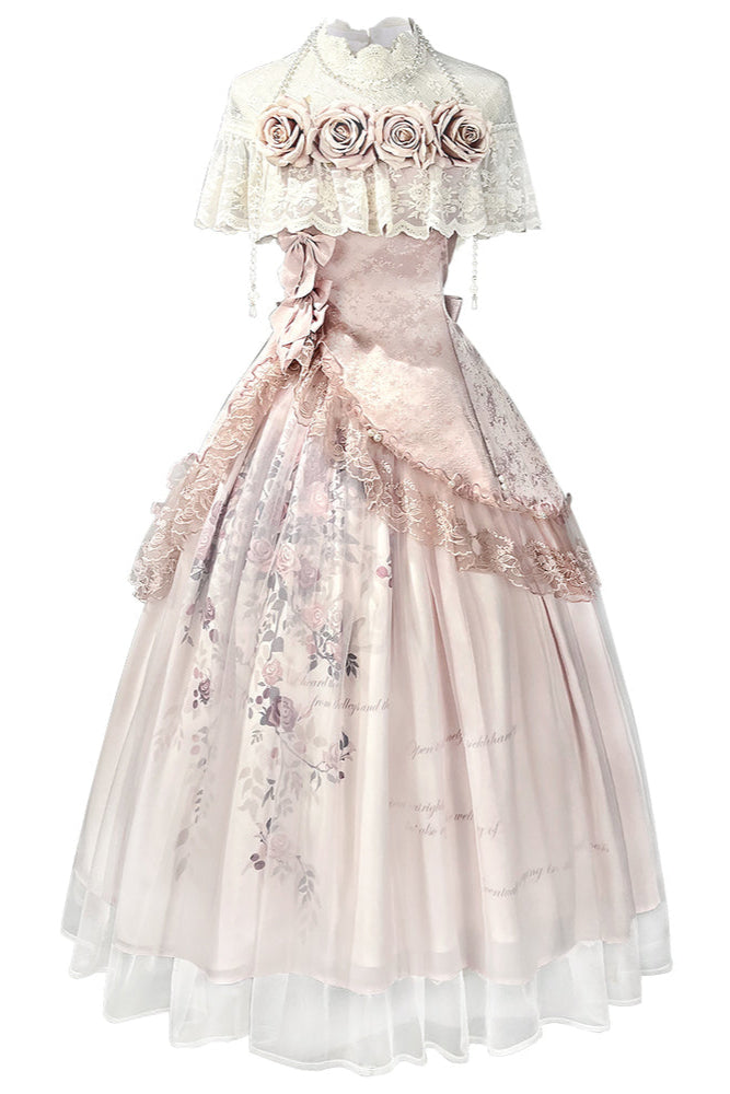 スイートピンクローズエレガントロリータセット