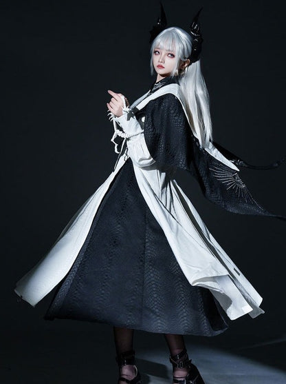 [Reservation Deadline: March 28] Dragon Scale Gothic Lolita Jumperskirt + Long Coat🐉