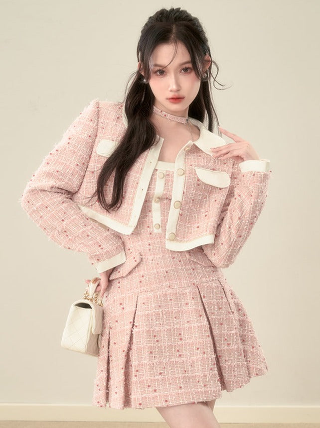 Sweet Tweed Dress + Doll Collar Tweed Jacket