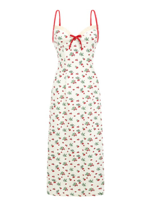 ショートリボンカーディガン＋ストロベリーワンピース