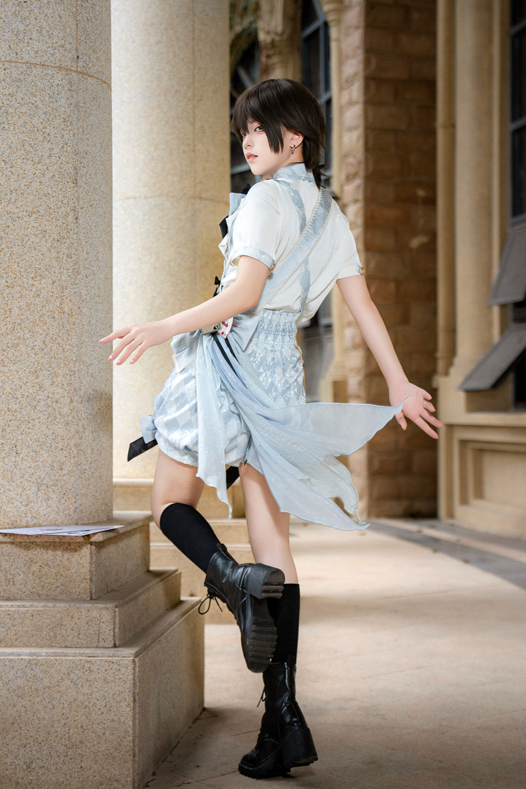 【予約商品】アリス皇子ロリータシャツ+ショートパンツ+ベルト