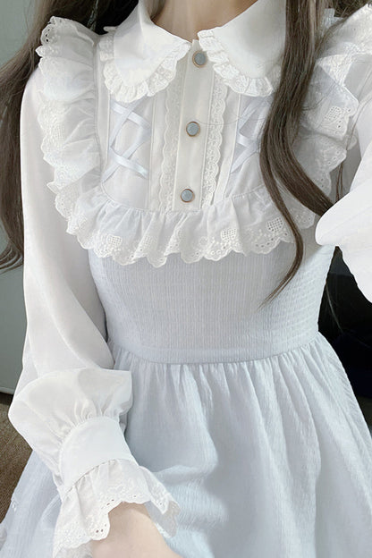 Doll Ruffle Collar Pastel Dress