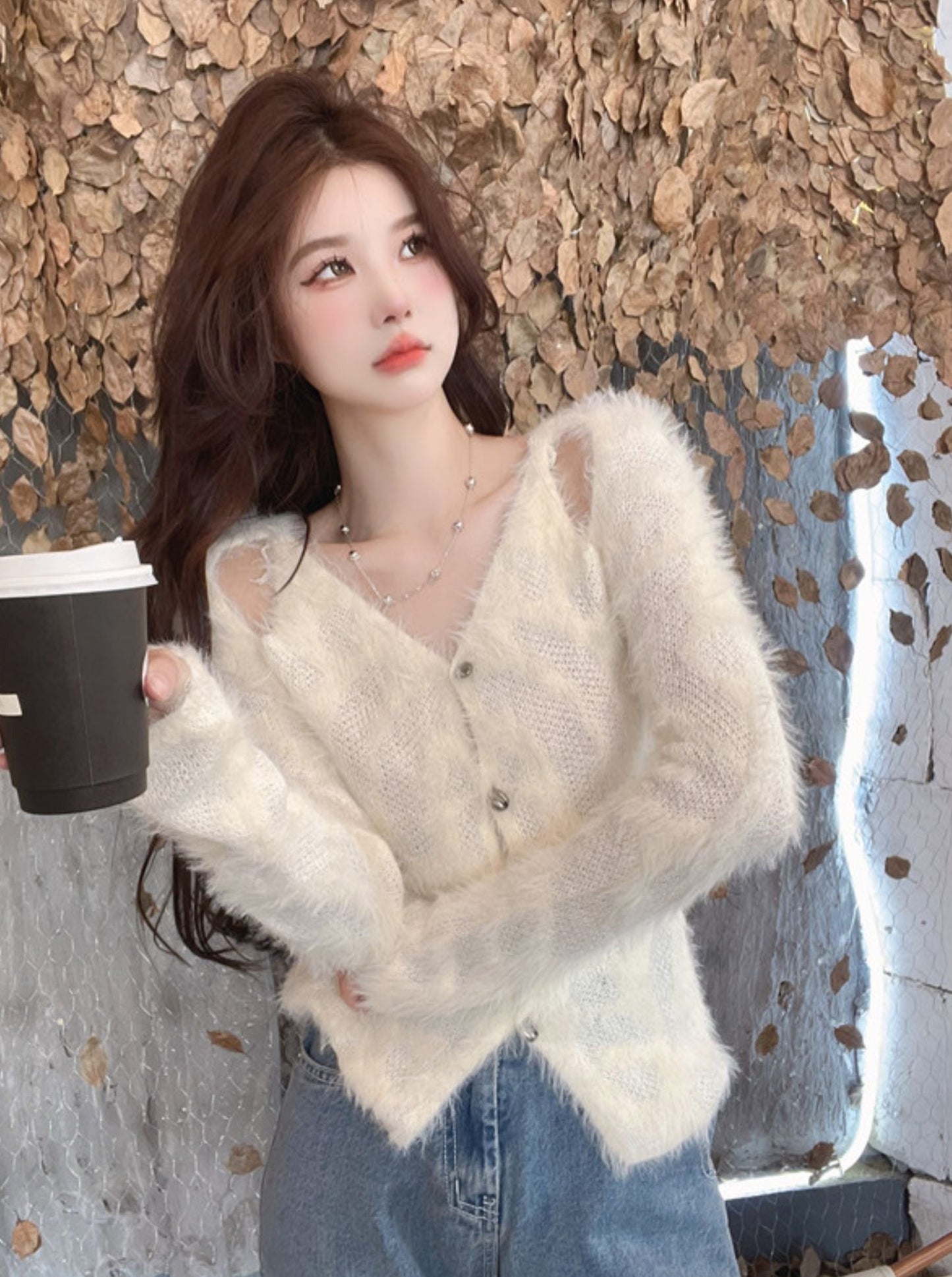 Soft Fur Knit Cardigan