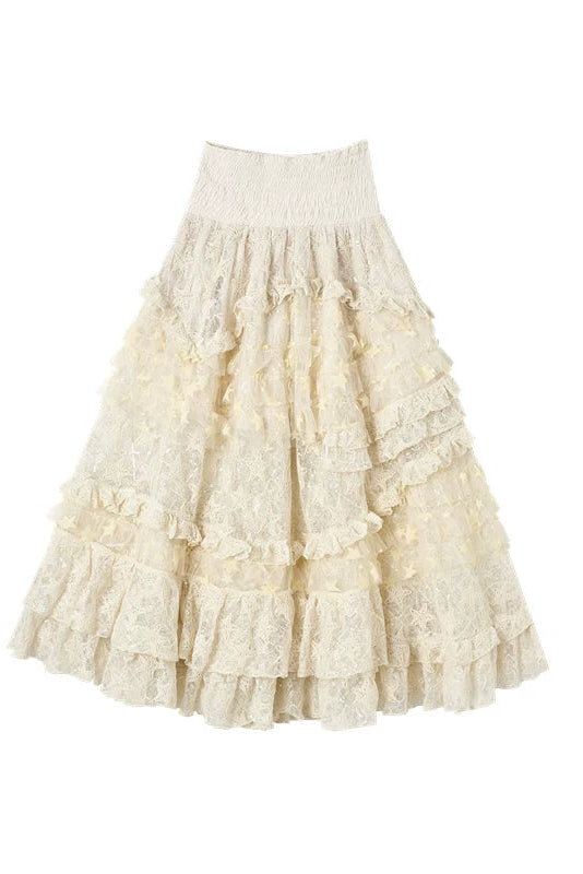 ロマンティックレトロレーススカート