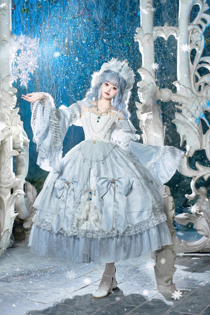 [Reservation deadline on October 8] Ice And Snow Queen Elegant Dress + Crown Head Dress