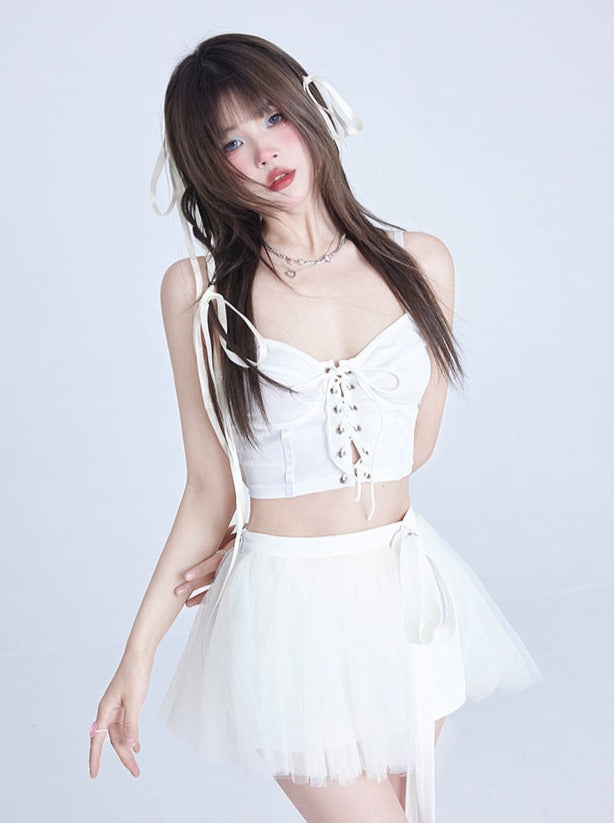 white short tube camisole