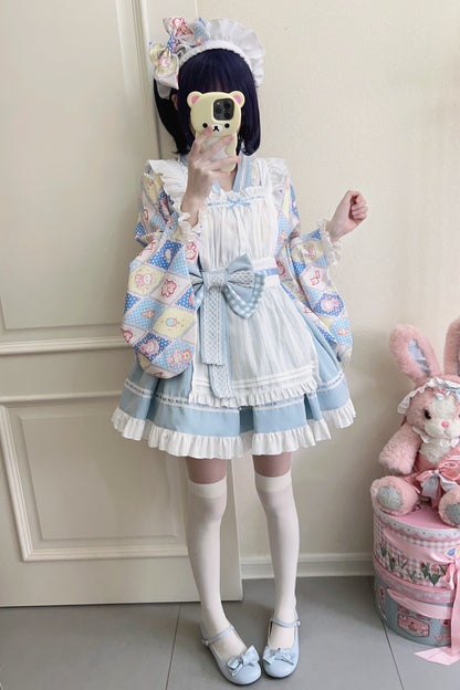 Retro Maid Cafe Japanese Lolita Set