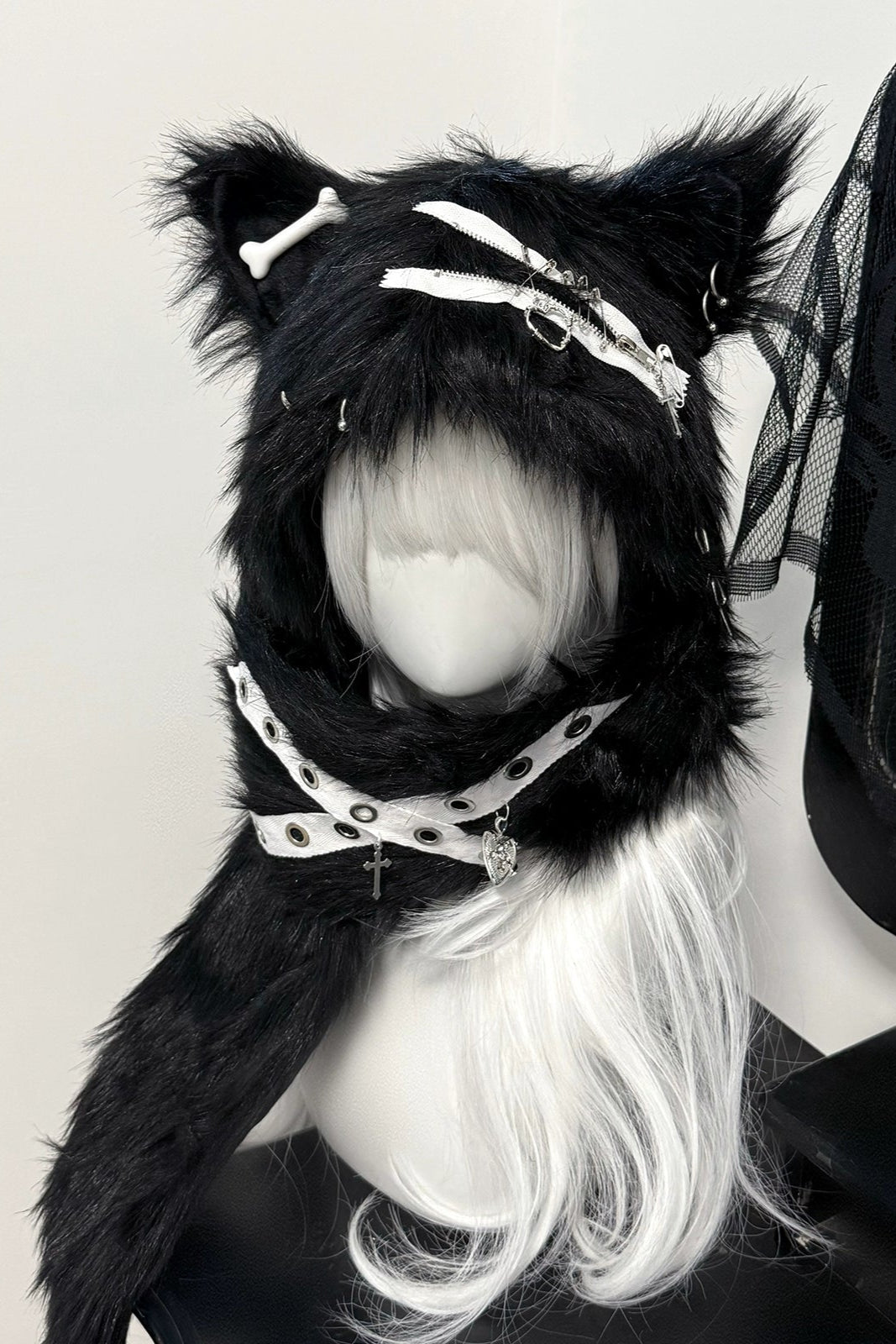 Dark Fur Cat Ear Hat