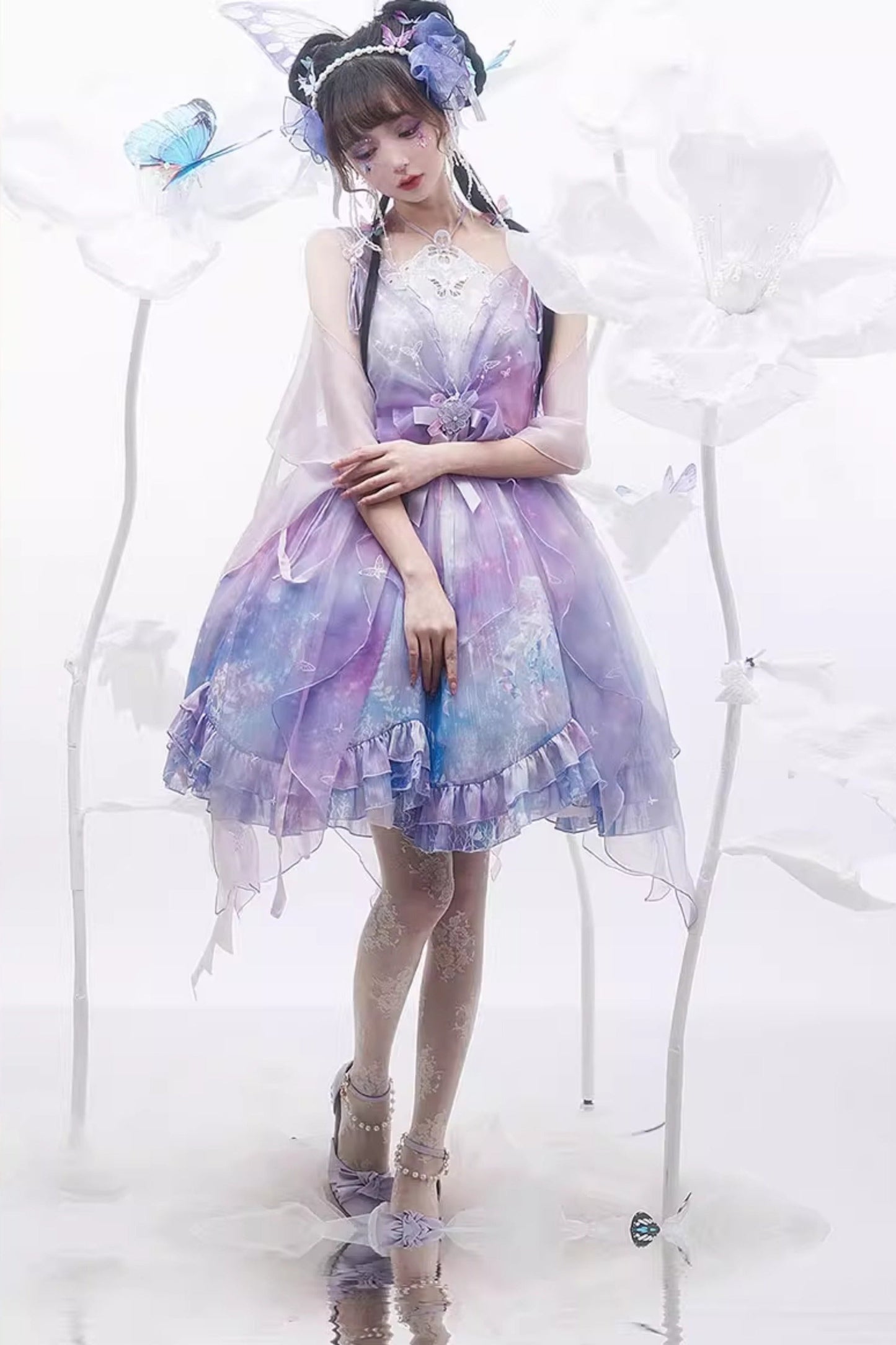 Illusion Butterfly Sea Cheong Dress