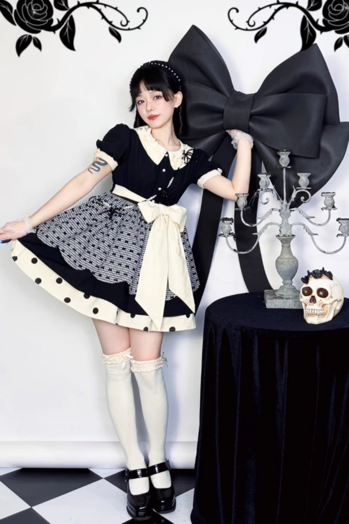 Peach Soda Dot Doll Lolita Dress
