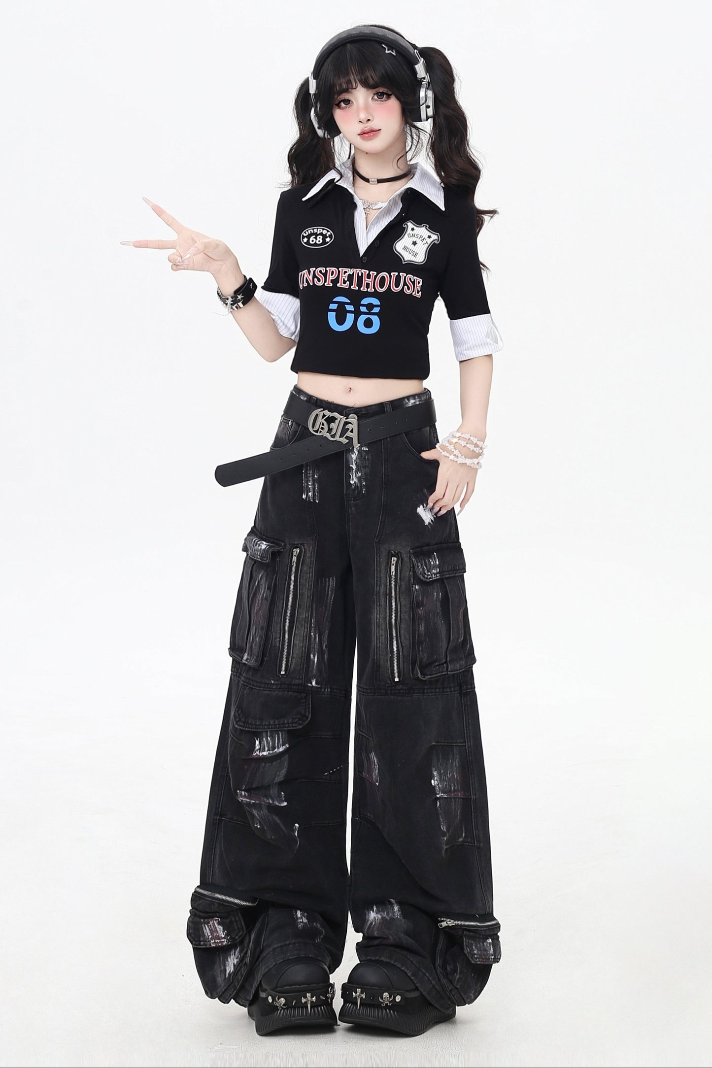 アメリカンレディースシックポロスタイルショートスリーブトップス