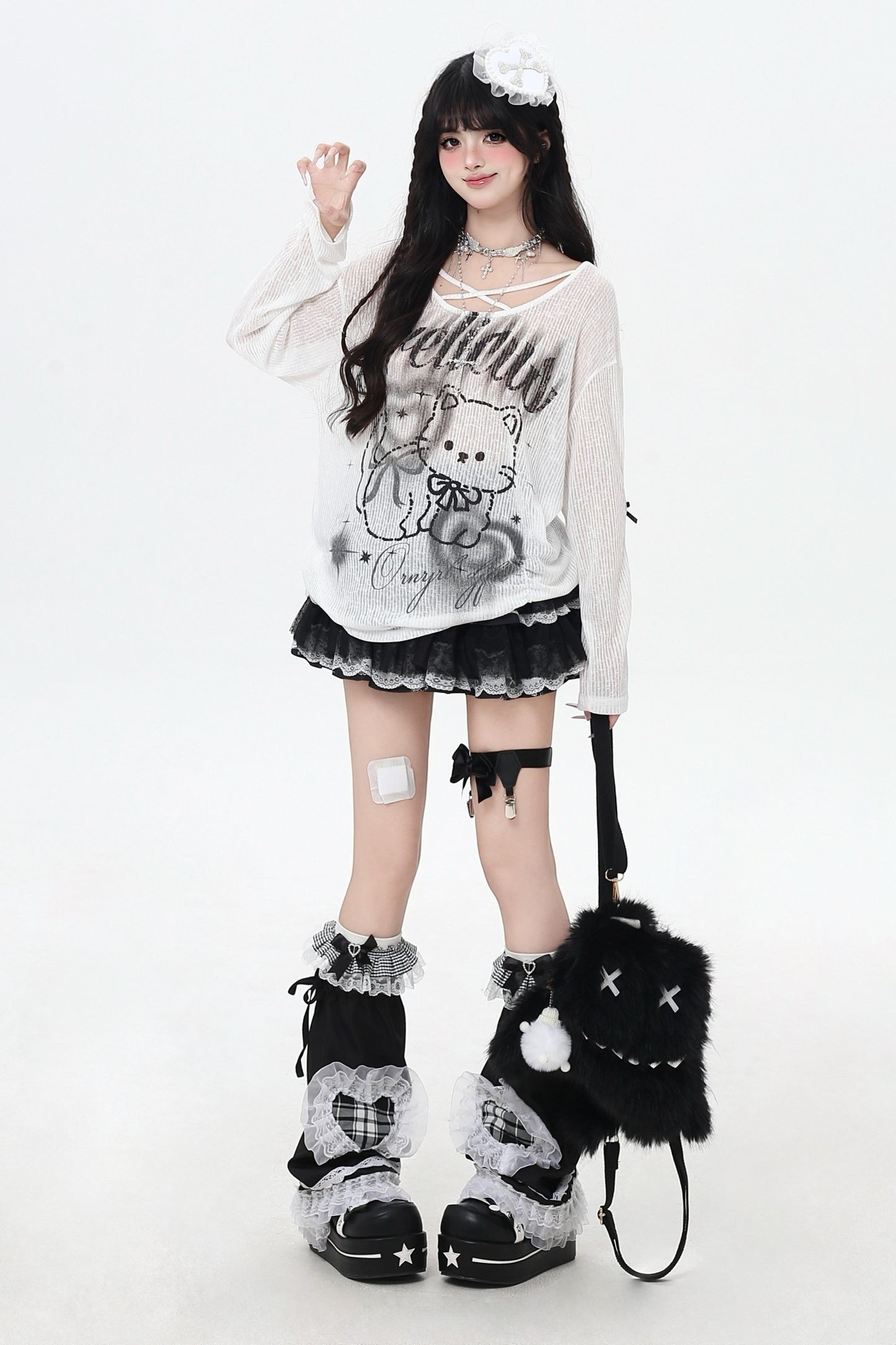 Sweet Cross Cat Tops