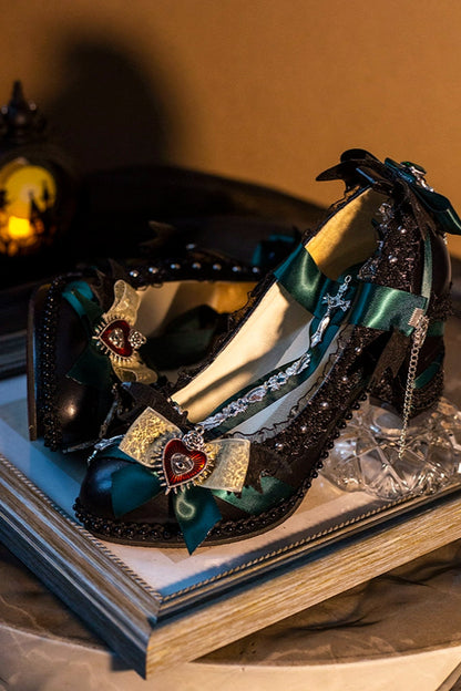 Halloween Dark Gothic Magic Mirror Lolita Heels