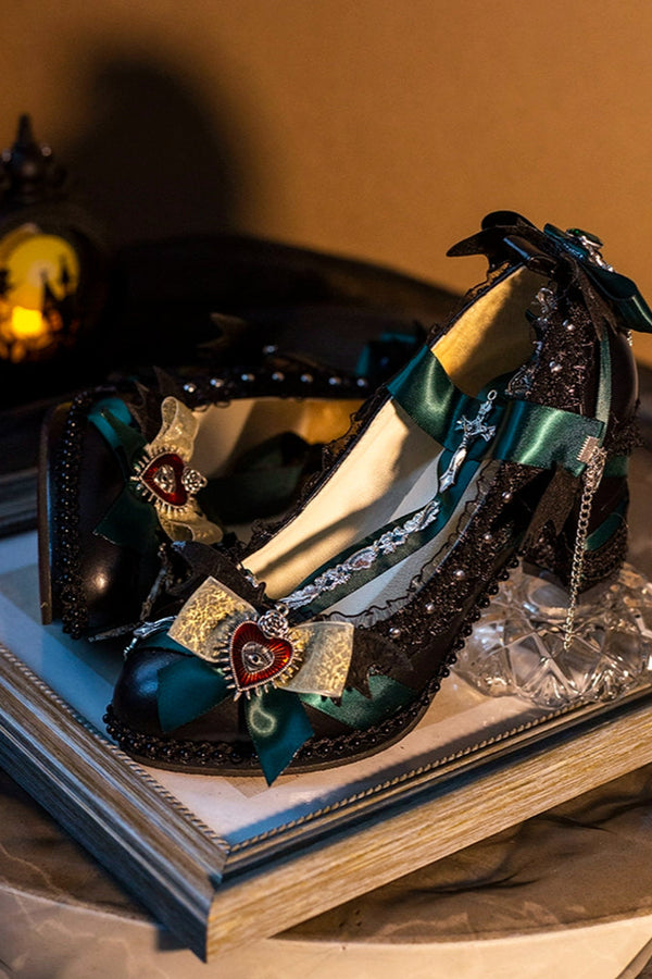 Halloween Dark Gothic Magic Mirror Lolita Heels