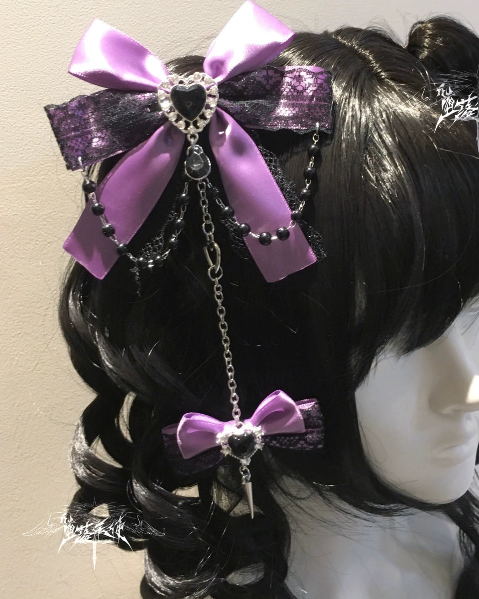 レースリボンサブカルクリップ