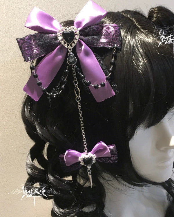 レースリボンサブカルクリップ