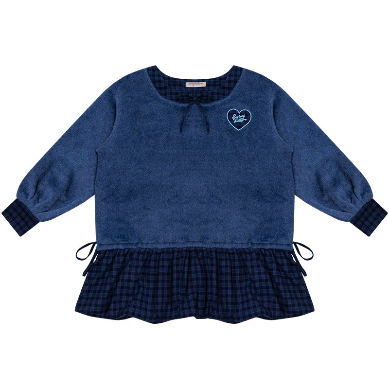 Check Loose Wide Dress