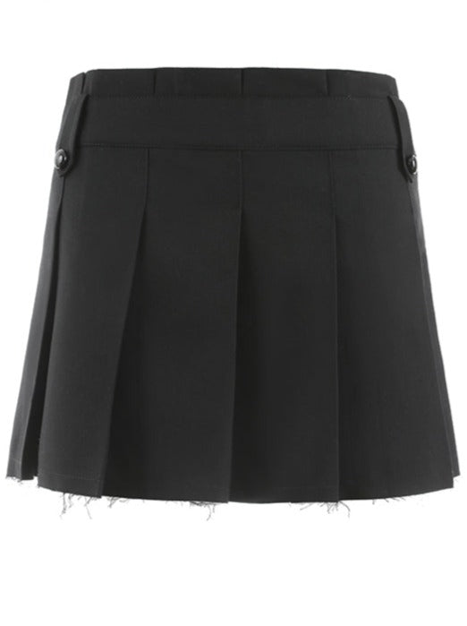 Simple twin pleated skirt