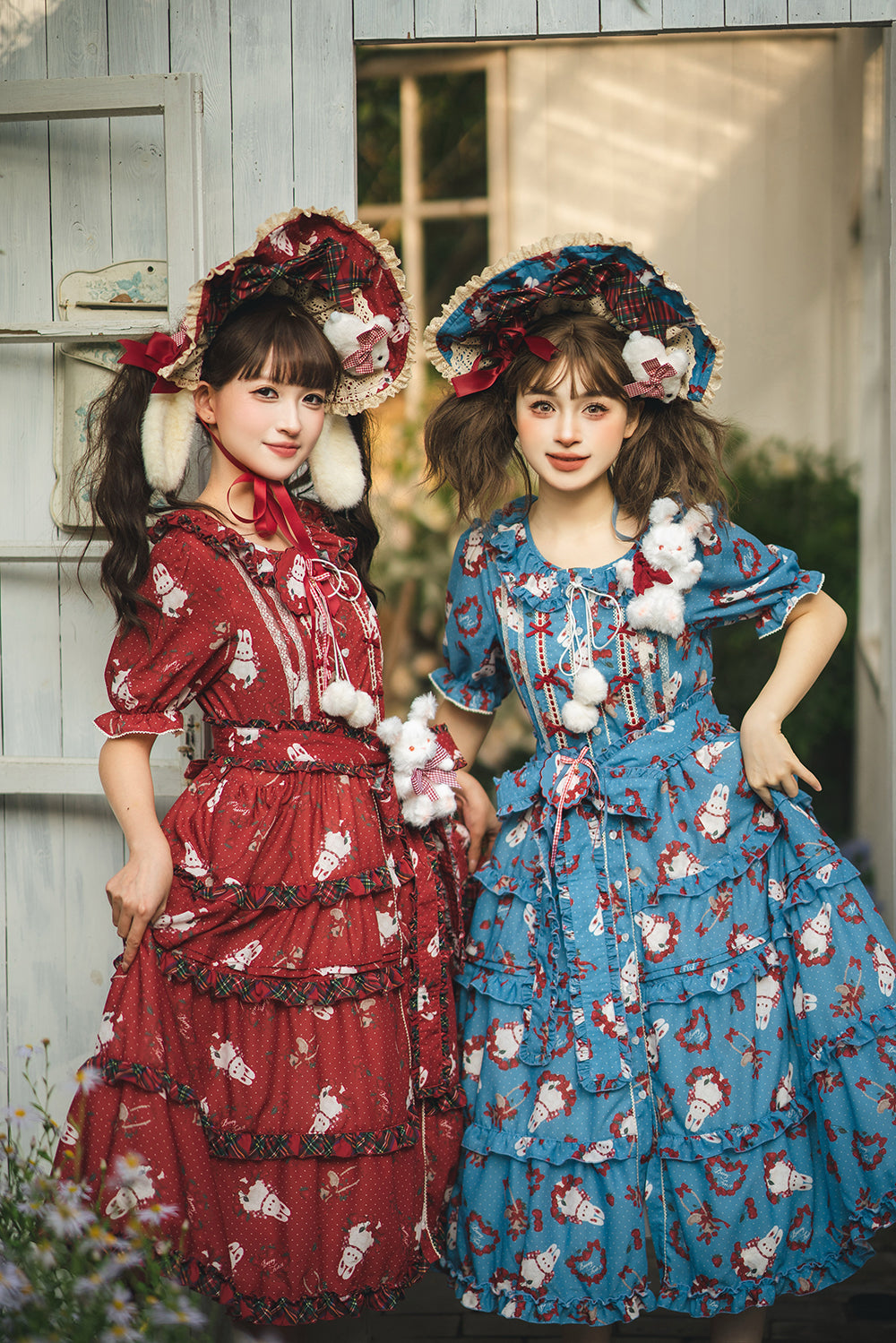 [Pre-order Deadline: January 31] Forest Berry Rabbit Series Daily Puff Sleeve Dress